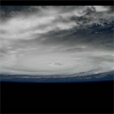 Hurikán Irma při pohledu z vesmíru.