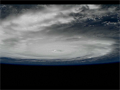 Hurikán Irma pi pohledu z vesmíru.