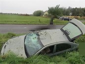 Na silnici íslo I/46 v obci Tové se srazil idi osobního auta koda Octavia...