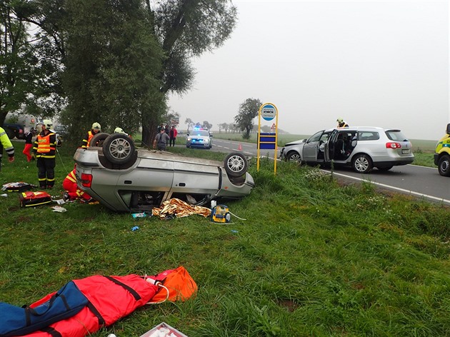 V Bolaticích (okres Opava)se stala  váná nehoay dvou osobních automobil - ...