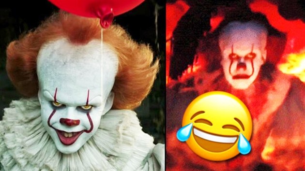 Tanící Pennywise jako meme