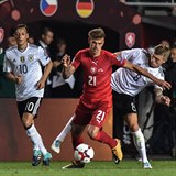 Jan Kliment si za národní tým poprvé zahrál proti Německu.