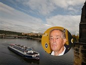 Zde se ml Tíska zítit do Vltavy.