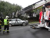 Profesionálních hasii zasahovali v obci Bravantice (okres Nový Jiín) u nehody...