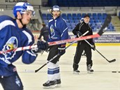 Jaromír Jágr se na NHL chystal v Kladn.