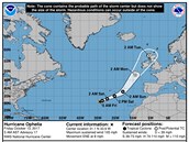 Hurikán Ofélie se blíí k Británii a Irsku.