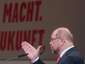 Martin Schulz pi svém projevu.