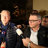 Lubomr Zaorlek a Milan Chovanec dorazili na schzku s Andrejem Babiem.