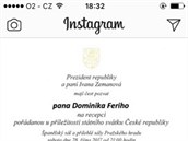 Toto si Dominik Feri sdílel na Instagramu.