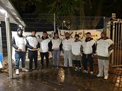 Skupina migrant kurdského a íránského pvodu se rozhodlo dret hladovku pro...