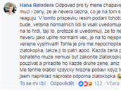 Hana Reinders promluvila nejen o neve, ale také o zlatokopkách.