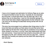 Kevin zveřejnil na Twitteru emotivní prohlášení.