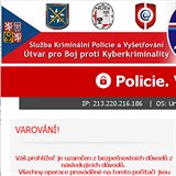 Internetová stránka Policie ČR