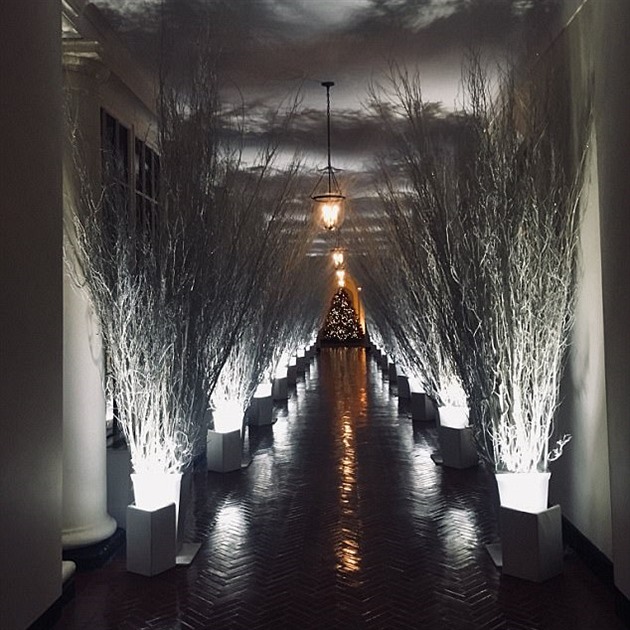 Takto vypadá výzdoba Bílého domu na Vánoce.