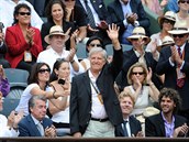Jan Kode jako estný host na paíském Roland Garros.