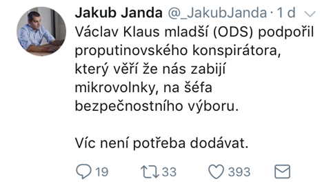 Reakce Jakuba Jandy.