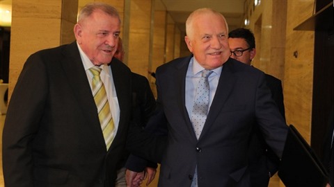 Václav Klaus a Vladimír Meiar vystoupili v naprosté vzájemné shod.