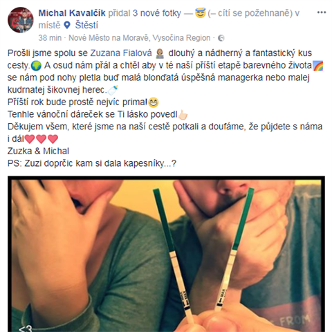 O astnou novinu se modertor podlil na svm Facebooku.