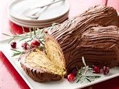 Vánoní francouzský dort musí být ve tvaru polena.