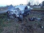 V Hnojníku se srazilo auto znaky Ford Fusion s osobním vlakem. Nehoda se...