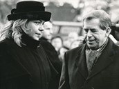 Dagmar Vekrnová a Vaclav Havel v roce 1989.