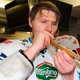 Martin Erat slavil na jae s Kometou Brno mistrovsk titul.