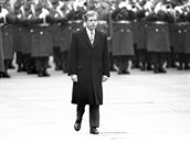 Václav Havel pi prezidentské inauguraci 29. prosince roku 1989.