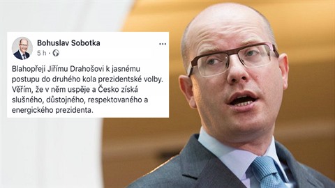 Bohuslav Sobotka se vyjádil k výsledkm 1. kola prezidentské volby.