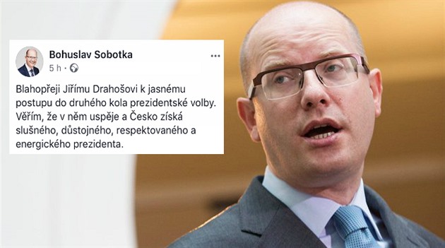 Bohuslav Sobotka se vyjádil k výsledkm 1. kola prezidentské volby.