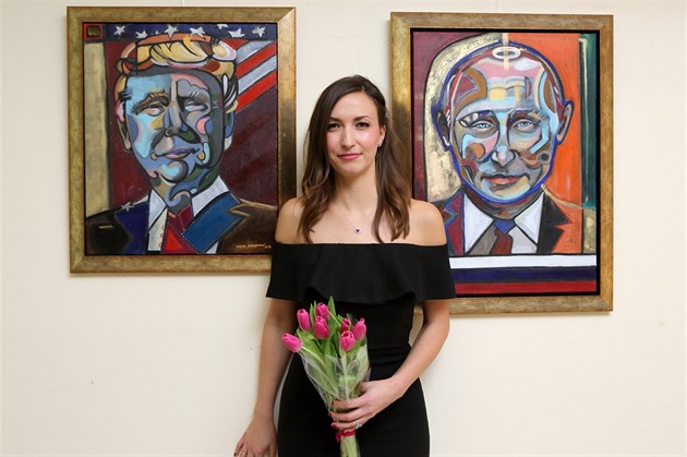 Gelemová namalovala Trumpa a Putina.