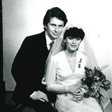 Antonín a Mirka v den svatby.