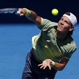 Ve tyech zpasech na Australian Open ztratil Tom Berdych jen dva sety.