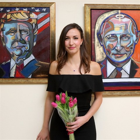 Gelemov namalovala Trumpa a Putina.
