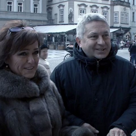 Antonn a Mirka v centru Prahy.