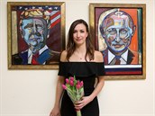Gelemová namalovala Trumpa a Putina.