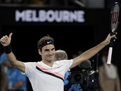 Roger Federer míí v Melbourne za dalím grandslamovým triumfem.