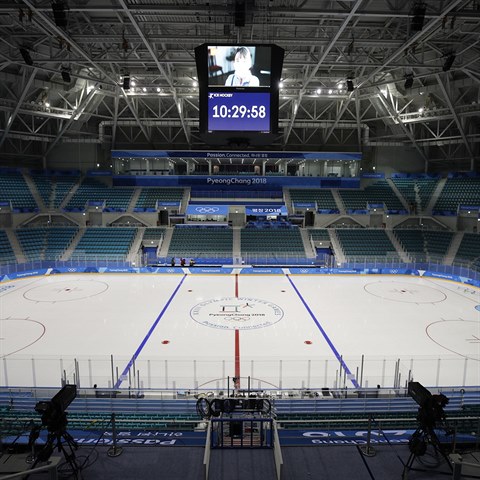 Olympijsk hokejov hala v Pchjongchangu.
