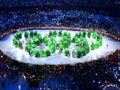 Bhem zahájení LOH v Riu v roce 2016 udlali olympijské kruhy ze semínek, které...