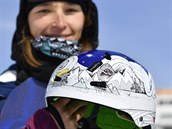 Snowboardistka árka Panochová má pro olympiádu pipravenou originální pilbu....