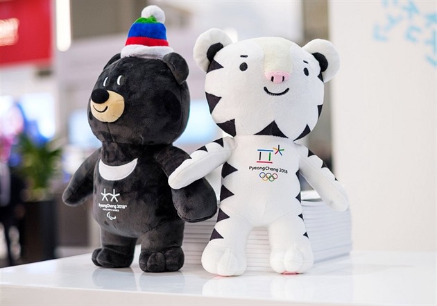 Bandabi a Soohorang /  Maskoti zimních olympijských her v roce 2018 v korejském...