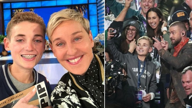 Selfie Kid v show Ellen DeGeneres / Na Super Bowl s Justinem Timberlakem