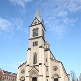 Kostel, kde se konalo posledn rozlouen s Karlem Slezkem.