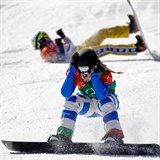 Vítězkou snowboardcrossu se stala Italka Michela Moioliová.