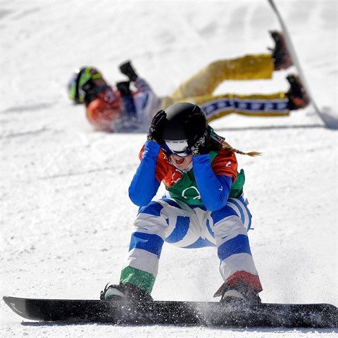 Vtzkou snowboardcrossu se stala Italka Michela Moioliov.