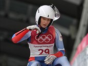 Jednadvacetiletá Tereza Nosková  pi závod en na zimních olympijských hrách...
