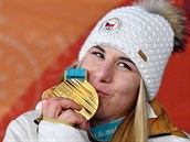 Ester Ledecká, neekaná olympijská vítzka v superobím slalomu.