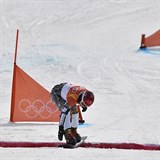 Ester Ledeck v cli paralelnho obho slalomu.