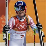 Světová šampionka v alpském lyžování a olympijská vítězka Lindsay Vonnová...