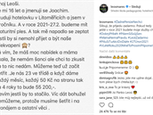 Instagram Leoe Maree - prosba litomického studenta, aby byl Leo pekvapení...