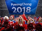 Ruské fanynky na olympiád v Pchjongchangu.